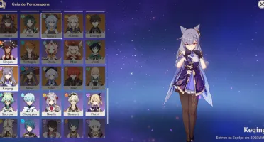 Conta reroll Genshin Impact AR 37 com Keqing, Raiden e Ayaka
