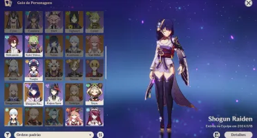 Conta reroll Genshin Impact AR 37 com Keqing, Raiden e Ayaka