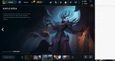 Conta League of Legends Season 1 + Skins raras (Judg Kayle)