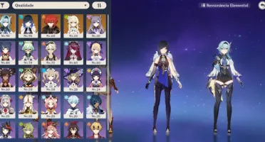 AR 52 Yelan + Eula + Diluc c1 + Banner garantido !