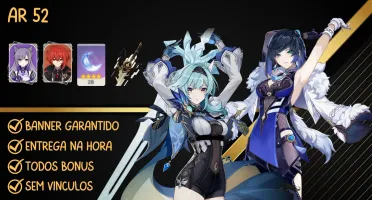 AR 52 Yelan + Eula + Diluc c1 + Banner garantido !