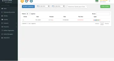 Sistema De Cobrança e Empréstimos em php