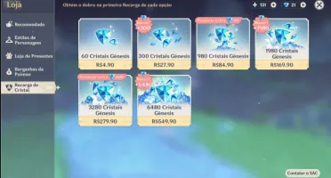 AR 56 Ganyu+Amos / Eula+Canção / Venti e banner garantido!