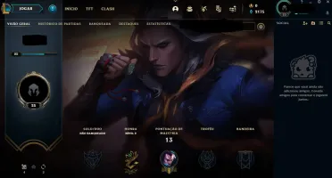 Conta LoL Unranked Lv25, 34 campeões, Skin legado do Viego