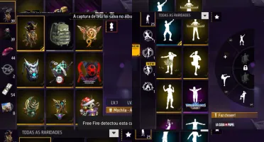 Conta Ff Nvl 62/Emote do Trono (Trono/Armas/barbinha