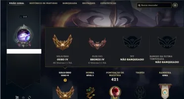 Conta ouro 4 com 119 Champs e 150 Skins +2 Prestigios