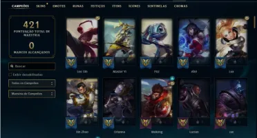 Conta ouro 4 com 119 Champs e 150 Skins +2 Prestigios