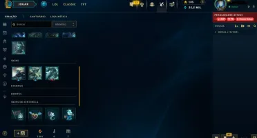 Conta ouro afundada 274 skins, bastante emotion