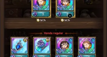 Conta 7DS grandcross com muitos recursos.