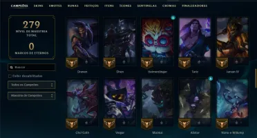 Unranked com 80 Champs e 19 Skins