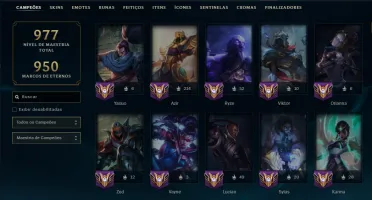 [Challenger  ] Conta Top 1 Soloq 2022 1.013 Pdl+10 Emotes Ch