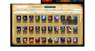 Conta lol 75 campeões/ 9 skins/ 3 páginas de runas