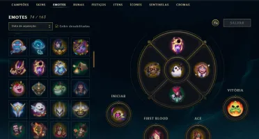 CONTA COM 10 GEMAS E SKINS MITICAS