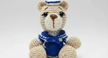 Urso Marinheiro Pequeno Amigurumi