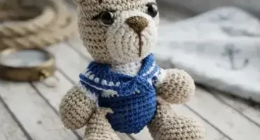 Urso Marinheiro Pequeno Amigurumi