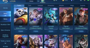CONTA MLBB PARADA A MESES - 117 SKINS