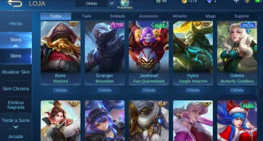CONTA MLBB PARADA A MESES - 117 SKINS