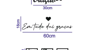 Kit 6 Peças Cantinho da Oração em MDF Preto