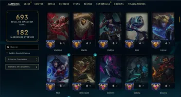 Esmeralda 1 com TODOS os Champs e 206 Skins +2 Prestigios