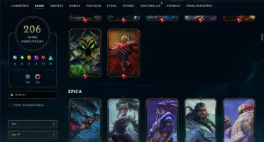 Esmeralda 1 com TODOS os Champs e 206 Skins +2 Prestigios