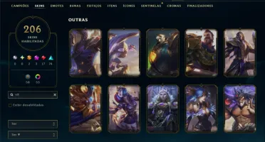 Esmeralda 1 com TODOS os Champs e 206 Skins +2 Prestigios