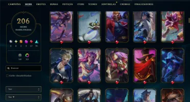 Esmeralda 1 com TODOS os Champs e 206 Skins +2 Prestigios