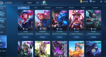 Conta Mobile Legends - 204 skins, Emblemas Full e Mítico 3.