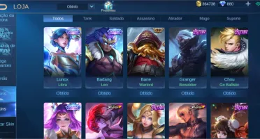 Conta Mobile Legends - 204 skins, Emblemas Full e Mítico 3.