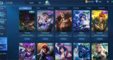 Conta Mobile Legends - 204 skins, Emblemas Full e Mítico 3.