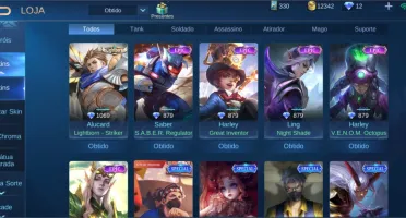 Conta com várias skins raras