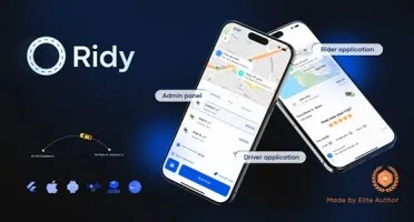 Ridy Taxi - Solução completa de táxi com painel
