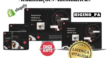 Tema Shopify Digiartz - Software e App + Atualizações