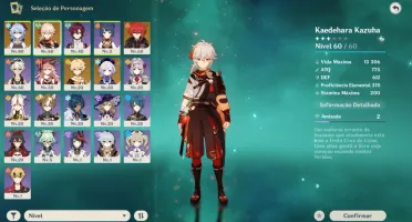 GANYU + HARPA + QIQI + DILUC + KAZUHA + HEIZOU C1