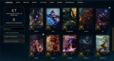 Conta platina 1 com 30 champs e 3 skins
