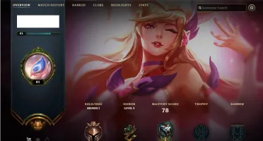 Conta League of Legends Bronze 1 borda gold
