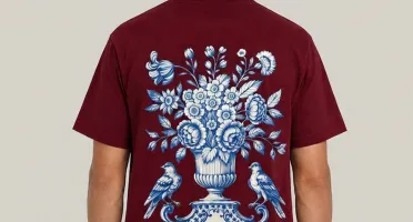 Camiseta Bordô Porcelana