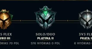 Conta Platina 2 MMR ALTO 33 skins lendárias e muitos champs