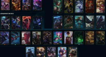 Conta Platina 2 MMR ALTO 33 skins lendárias e muitos champs