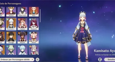 Conta com Ayaka, Hutao, Zhongli, Qiqi e Túmulo AR 53