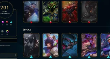 conta lol 201 skins