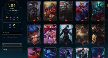 conta lol 201 skins