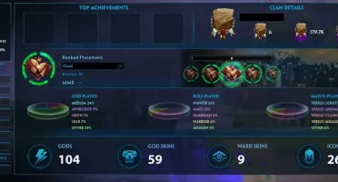 Conta Smite (PC), Level 26, GodPack, Odyssey 2017 Complete.