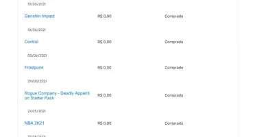 Conta da Epic Games com + de 170 jogos na biblioteca