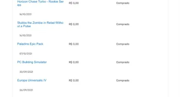 Conta da Epic Games com + de 170 jogos na biblioteca