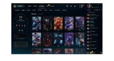 CONTA NO LOL COM 10K DE RP/ VÁRIOS CHAMPS E JÁ COM SKINS