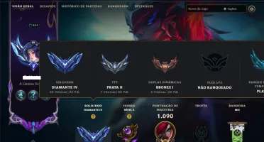 Diamante 4 com TODOS os Champs e 420 Skins +7 Prestigios