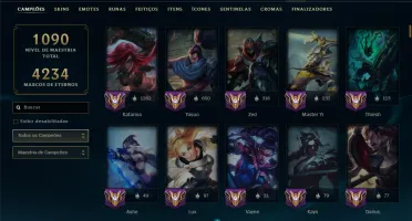 Diamante 4 com TODOS os Champs e 420 Skins +7 Prestigios
