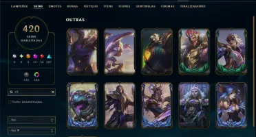 Diamante 4 com TODOS os Champs e 420 Skins +7 Prestigios