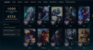 Diamante 4 com TODOS os Champs e 420 Skins +7 Prestigios