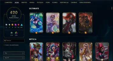 Diamante 4 com TODOS os Champs e 420 Skins +7 Prestigios
